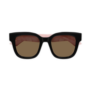 Gucci GG0998S Oversized Square Sunglasses – Black & Pink Frame, Brown Lenses