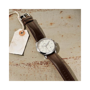 Fossil Neutra Men’s Chronograph Watch – Stainless Steel Case, Brown Leather Strap, Cream Dial, 44mm