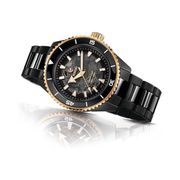 Rado Captain Cook 43mm Men’s Automatic Watch – Matte Black & Rose Gold, High-Tech Ceramic, 300m Water Resistant