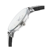 Casio MTP-VT01L-7B1 Men’s Minimalist Silver Dial Leather Watch