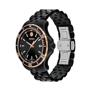Movado Series 800 Men’s Sport Watch | Swiss Quartz, Black PVD with Rose Gold, 40mm Diver-Inspired Luxury Timepiece