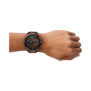 Diesel Men’s Mr. Daddy Slim Multi-Movement Watch – Brown Leather Strap, 54mm Case, Quartz Analog (Model DZ7492)