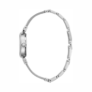 GUESS Women’s 26.5mm Silver-Tone Quartz Watch | Roman Numerals & Stainless Steel Bracelet