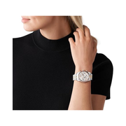 Michael Kors Lexington Women’s Chronograph Watch – 38mm Tri-Tone Stainless Steel Bracelet | Quartz Movement