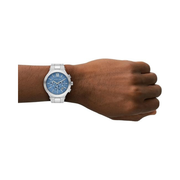 Michael Kors Men’s Billie Chronograph Watch MK9222 – 44mm Silver Stainless Steel with Blue Dial
