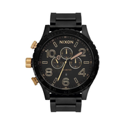 Nixon 51-30 Chrono Men’s Watch – Matte Black/Gold, 51mm, 300m Water Resistant, A1389