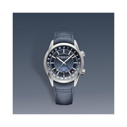 Raymond Weil Freelancer GMT Men’s Automatic Watch 2761-STC-50001 – Dual Time, Blue Gradient Dial, Leather Strap, 41mm