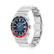 Movado Heritage Ondoplan Men’s Automatic Watch | Swiss Self-Winding, 39mm Stainless Steel Bracelet, Blue Dial