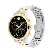 Movado Museum Classic Men’s Chronograph Watch – Swiss Quartz, Two-Tone Stainless Steel, 42mm
