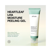 Anua Heartleaf LHA Moisture Peeling Gel – Gentle Exfoliating Facial Peel with LHA, Heartleaf Extract & Cellulose for Hydration and Pore Care (120ml / 4.05 fl.oz)