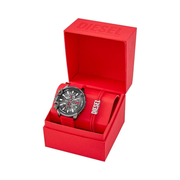 Diesel Griffed Men’s Chronograph Watch – Stainless Steel, Leather, or Silicone Band, 48mm Case