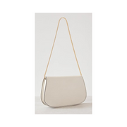 Tory Burch Reva Clutch – Leather Evening Bag with Cutout Logo & Optional Chain Strap