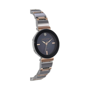 Anne Klein Women’s Genuine Diamond Dial Bracelet Watch – Silver/Rose Gold/Navy Blue