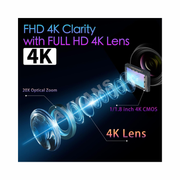 AVKANS Studio 4K NDI PTZ Camera with AI Auto Tracking – 20X Zoom, HDMI/SDI/USB/Ethernet Outputs for Church, Ministry, and Live Streaming