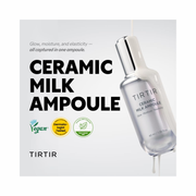 TIRTIR Ceramic Milk Ampoule | Hydrating Korean Face Serum for Glass Skin | Moisturizing, Nourishing, Lightweight, Non-Greasy, 1.35 fl. oz.