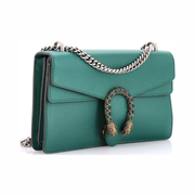 Gucci Dionysus Small Shoulder Bag – Pre-Loved Green Leather, Signature Tiger Head Detail