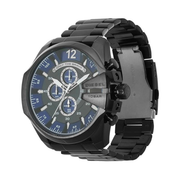 Diesel Mega Chief Men’s Chronograph Watch – Stainless Steel, Leather, or Silicone Band, 51mm Case, Quartz Movement