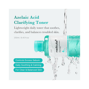 Medicube Azelaic Acid Niacinamide Clarifying Toner – 4% Azelaic Acid & 2% Niacinamide – Purifying & Calming Toner for Troubled Skin, Oil Control & Redness Relief – Korean Skincare (8.45 fl.oz.)