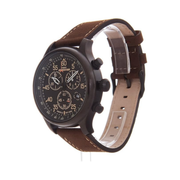 Timex Expedition Field Chronograph Men’s Watch 43mm – Leather Strap, INDIGLO Backlight, 30-Minute Chronograph, 100M Water Resistance