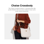 Coach Polished Pebble Leather Chaise Crossbody – Chalk Minimalist Shoulder Bag