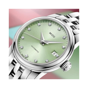 MIDO Baroncelli Lady Twenty Five – Swiss Automatic Women’s Watch  Green Dial | 25 mm Stainless Steel Case | M0390071109600
