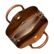 Michael Kors Ruthie Small Satchel – Signature Logo Canvas with Gold-Tone Hardware