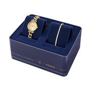 Fossil Women’s Carlie Quartz Gold Stainless Steel Watch & Bracelet Gift Set