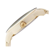 Nine West Women’s Gold-Tone Bracelet Watch – 39mm Case, Champagne Sunray Dial, Japanese Quartz Movement