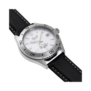 Orient Peanuts 75th Anniversary Men’s Diver Watch – 39.9mm, White Dial, Leather Strap, 200m Water Resistant