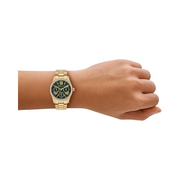Michael Kors Women's Lexington Lux Multifunction Gold-Tone Stainless Steel Bracelet Watch (Model: MK4924)