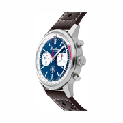 Breitling Shelby Cobra Top Time B01 – 41mm Stainless Steel Chronograph Watch with Brown Leather Strap