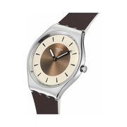 Swatch Hazel Delight Skin Irony Unisex Quartz Watch – Brown 38mm