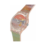 Swatch Turner’s Scarlet Sunset Gent Biosourced Unisex Quartz Watch – Pink