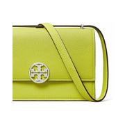 Tory Burch Women’s Miller Shoulder Bag – Bright Chartreuse Leather Designer Handbag