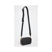 Tory Burch Women's Miller Mini Crossbody Bag | Black Leather Designer Crossbody with Gold-Tone Hardware