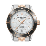 Raymond Weil Freelancer Diver Automatic Women’s Watch 2755-S51-97001 – Mother-of-Pearl Dial, Two-Tone Rose Gold, 36mm