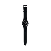 Swatch Mono Black New Gent Biosourced Unisex Quartz Watch – 41mm