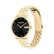 Coach Elliot Women's Gold-Tone Bracelet Watch – Black Dial, 36mm Quartz Timepiece