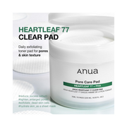 ANUA Heartleaf 77 Toner Pad – Daily PHA Exfoliating Toner Pads with 77% Heartleaf Extract for Smooth, Clear, Hydrated Skin (70 Sheets)
