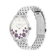 Coach Elliot Women's 36mm Quartz Watch – Stainless Steel Bracelet with Colorful Floral Tea Rose Dial