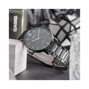 Casio MTP-VT01B-1BUDF Men’s Black Dial Stainless Steel Watch