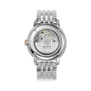 MIDO Baroncelli Big Date – Swiss Automatic Men’s Watch  Silver Dial | 40 mm Rose-Gold PVD Stainless Steel Case | M0274262208800