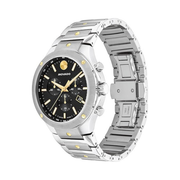 Movado SE Men’s Sport Watch | Swiss Quartz Chronograph, 42mm Stainless Steel Bracelet, Black Sunray Dial