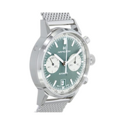 Hamilton Intra-Matic Auto Chronograph – Swiss Made, 40mm Stainless Steel Case, Green Dial, Silver Stainless Steel Bracelet
