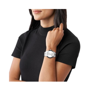 Michael Kors Slim Runway Women’s Watch – Silver-Tone Stainless Steel with Crystal Accents | MK3178