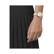 Tissot PR 100 34mm Quartz Watch – Rose Gold PVD Stainless Steel Case with Leather Strap