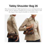 Coach Quilted Tabby Shoulder Bag 26 – Maple Shadow Brown Nappa Leather Patchwork with Chain Strap