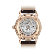 MIDO Baroncelli Swiss Automatic Men’s Watch – Grey Dial, 38 mm Rose-Gold PVD Case | M86003134