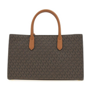 Michael Kors Scarlett Medium Satchel – Signature Canvas & Leather Trim Handbag