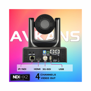 AVKANS NDI PTZ Camera – 30X Auto Tracking Live Streaming Cam (NDI HX2 & NDI HX3)